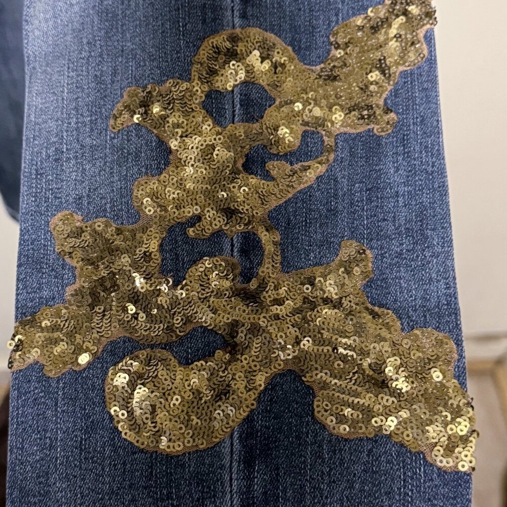 Chico's Platinum Jegging, sequin embellished, size: 0, small, great condition - Picture 4 of 10